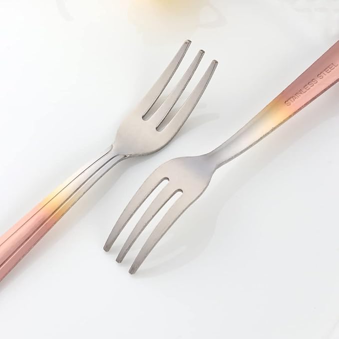Oyster Fork Set of 12, 5.4 Inch Stainless Steel Cocktail Forks, 3 Tines Mini - Image 5