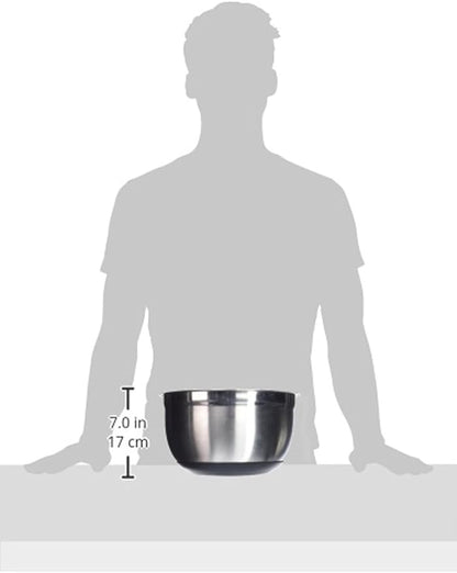 Winco 8 qt Stainless Steel Mixing Bowl | Dishwasher safe, Heavy-duty, Non-slip - Image 2