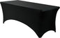 VidaFete Spandex Tablecloth 4FT, Fitted Stretch Table Cover for Rectangle Tables, Wrinkle Resistant and Washable Tablecloths for Outdoor, Picnic, Party, Wedding, Banquet, Birthday, Black