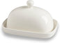 Sweejar Ceramic Butter Dish with Lid for Countertop,Porcelain Butter Keeper with Knob Handle,Butter Container for East/West Coast Butter, 7.3*4.1 inches (Beige)