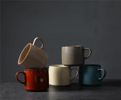 12oz Japanese Style Minimalistic Asian Rustic Reactive Glaze Ceramic Pottery - Image 7
