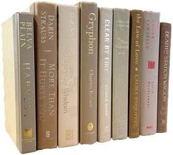 Real Books by Color® (Set of 9, Neutral) Decorative Bookshelf Home Decor Shelf Styling Photo Prop