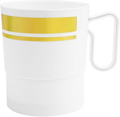 Party Essentials 8-Ounce Hard Plastic Coffee Cup/Tea Mug by PartyEssentials