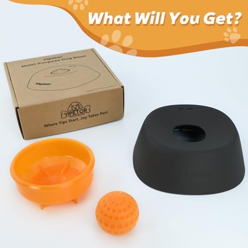Yipetor Slow Feeder Dog Bowls for Liquid Treat, 【Enrichment Ball-Roll】 Bone - Image 8