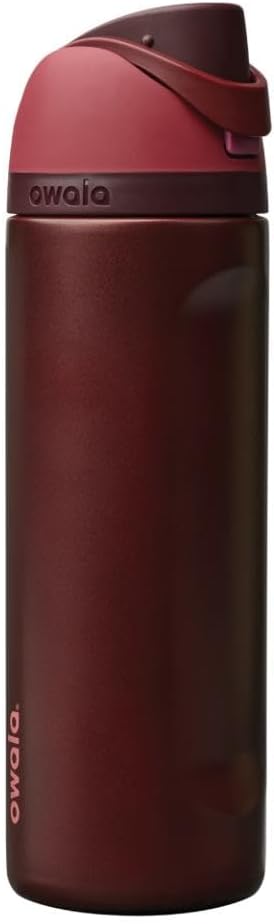 Owala FreeSip Stainless Steel Water Bottle 24 oz Black Cherry by Unknown