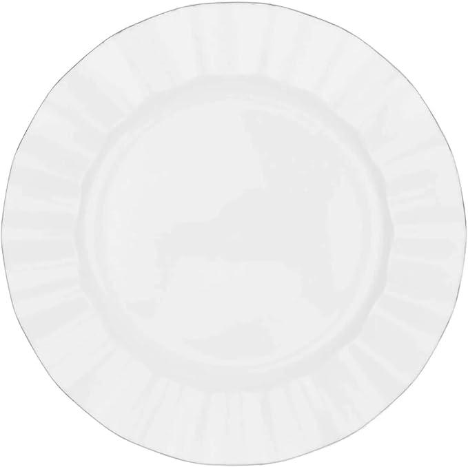 Efavormart 11" Dinner Plates – Set of 10 Plastic White Round Disposable Plates - Image 7