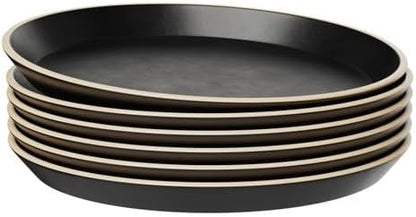 KooK Salad Plates, Ceramic Round Dishes - Image 2