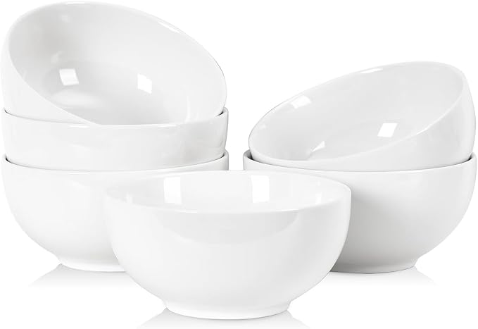 Selamica Ceramic Cereal Bowls set of 6, 24 oz Soup Bowls by Selamica
