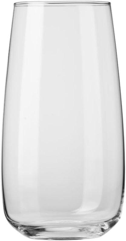 Krosno glasses for water, juices,lemonade, iced tea Elegant design | Set of 6 | Capacity 23.7 Fl Oz | Modern collection | Ideal for home, restaurant, parties | Dishwasher safe