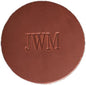 Ox & Pine Personalized Leather Coaster - Sold Individually or in Sets of 4 - Customize Inscription - 100% Full-Grain Leather – 4" Round or 4" Square (Round, Brown, 1 Individual Coaster)