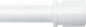 Curtain Rods for Windows 16 to 200 Inches Adjustable Length 1 Inch Diameter Window Curtain Rod with Aluminium End Cap, White