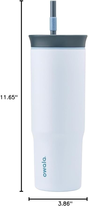 Owala Tumbler Stainless Steel Water Bottle 24 oz The Great Blue | 2-in-1 - Image 7