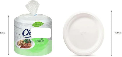 Heavy-Duty Paper Dinner Plates – 10 3/8" Disposable Plates, Grease-Resistant & - Image 3
