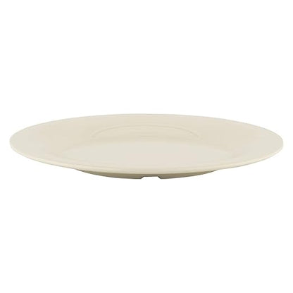 GET 12" Heavy-Duty Wide Rim Melamine Plastic Dinner Plate (Set of 12)