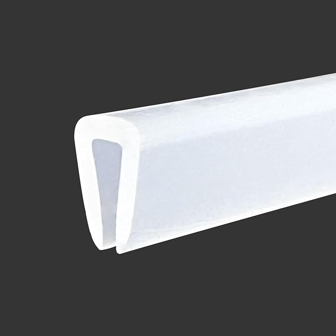 Clear Rubber Edge Trim, U Channel Silicone Rubber Edge Trim, 1/8" Slot by Protalwell