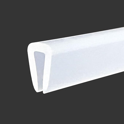 Clear Rubber Edge Trim, U Channel Silicone Rubber Edge Trim, 1/8" Slot by Protalwell