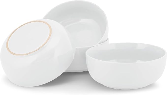 Elanze Designs Bistro Glossy Ceramic 7 inch Dinnerware Bowls Set of 4 - Image 5