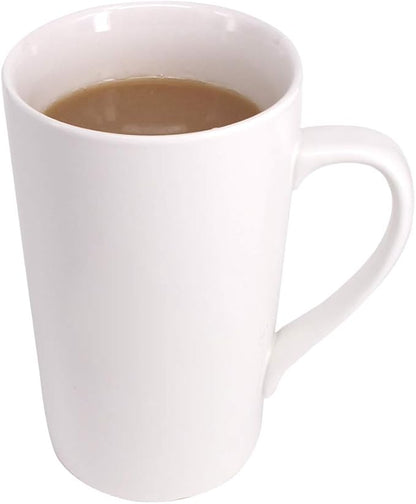 2 Pack 16 OZ Coffee Cup Simple Pure White Ceramic Cup Plain Large Tall White - Image 8