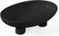 Fruit Bowl Three-Legs Ceramic Fruit Bowl for Kitchen Counter, 10 Inch Fruit Basket Decorative Candy Bowl for Table Décor, Oval Large Bowls Key Bowl Home Table Décor (Black 12 Inch)