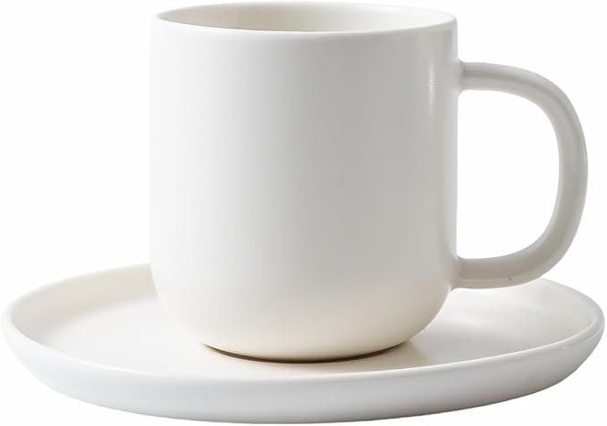 Set of 1 Espresso Cups And Saucers In Stronger Porcelain 3.5oz, Mini Coffee by Unknown