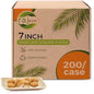 Raj Palm Leaf Plates [50-Pack] 7" Square Plates (4 CASES - 200 PACK) like Bamboo plates Disposable, Strong, Decorative Compostable Tableware for weddings, Lunch, Dinner, Birthday, Camping, Outdoor