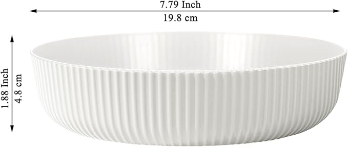 Kyraton Pasta Bowls Set of 4, 37oz Salad Bowls White Soup Bowls Large Pasta - Image 2