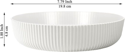 Kyraton Pasta Bowls Set of 4, 37oz Salad Bowls White Soup Bowls Large Pasta - Image 2