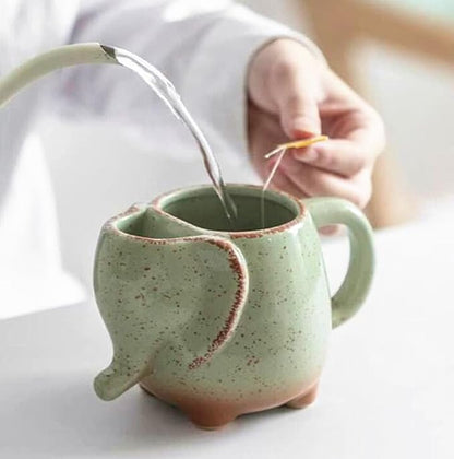 EatingBiting Elephants Cute Ceramic Mugs 15 oz Cup - Image 4