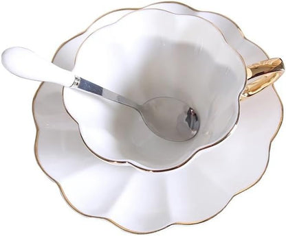 British Coffee Cup 3 Piece Set（6.8oz） Household Fashional Tea Cup by PFEDXOON