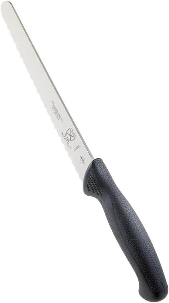 Mercer Culinary M23208 Millennia Black Handle, 8-Inch Wavy Edge Wide, Bread - Image 4