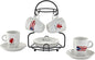 IMUSA 8 Piece Stoneware 3 Oz Boricua Espresso Coffee Set by VisitIMUSA