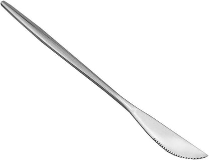 JASHII 20-Piece Stainless Steel Satin Finish Flatware Set, Shiny Silver - Image 5