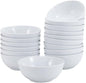 Amazon Basics 16-Pack White Porcelain Coupe Soup Bowl, 5.9" Diameter, by AmazonBasics