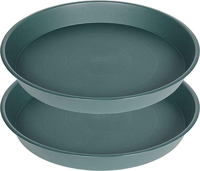 2 Pack of 20 21 inch Plant Saucer Round, Deep Plant Saucers by Bleuhome