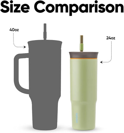 Owala Tumbler Stainless Steel Water Bottle 24 oz Brave Adventures | 2-in-1 - Image 6