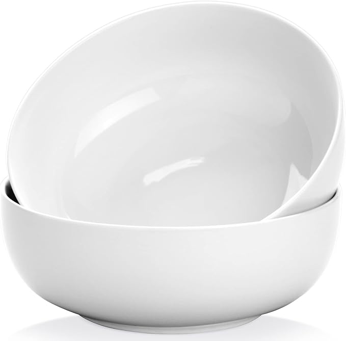 Pasta Serving Bowls 120 Ounce 9.7” Large Serving Bowls, Porcelain Salad Bowls by Yedio