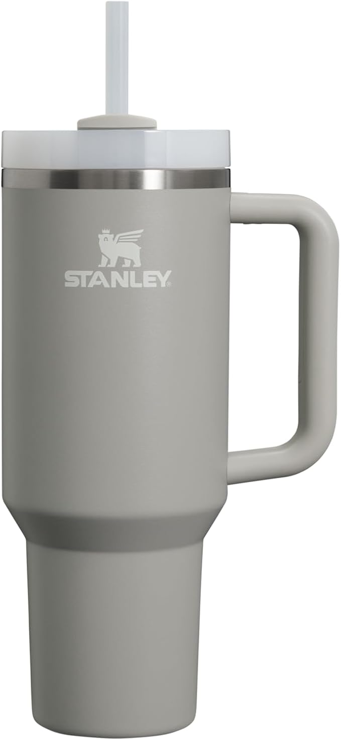 STANLEY Quencher H2.0 Flow State Tumbler, 40 oz, Ash | Handle and Straw | by Unknown