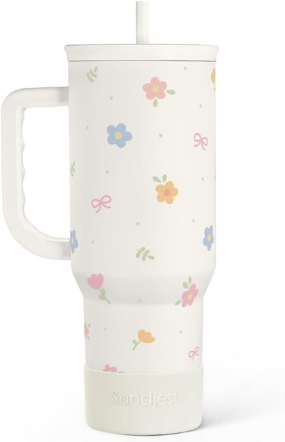 Floral 40oz Slider Tumbler by SANDJEST