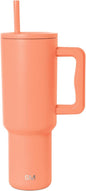 Simple Modern Tumbler with Handle and Straw | 40oz | Orange | Trek Tumbler by Unknown