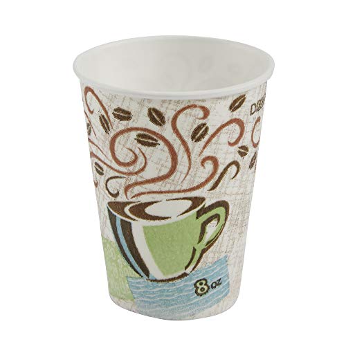 Dixie PerfecTouch 8 oz Paper Coffee Cups By GP PRO, Coffee Haze Design - Image 4