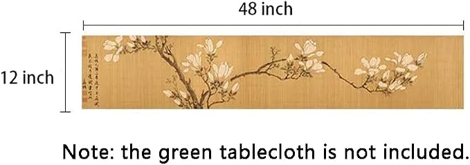 Asian Style Bamboo Table Runner, Ancient Chinese Paintings Zen Table Mat - Image 4