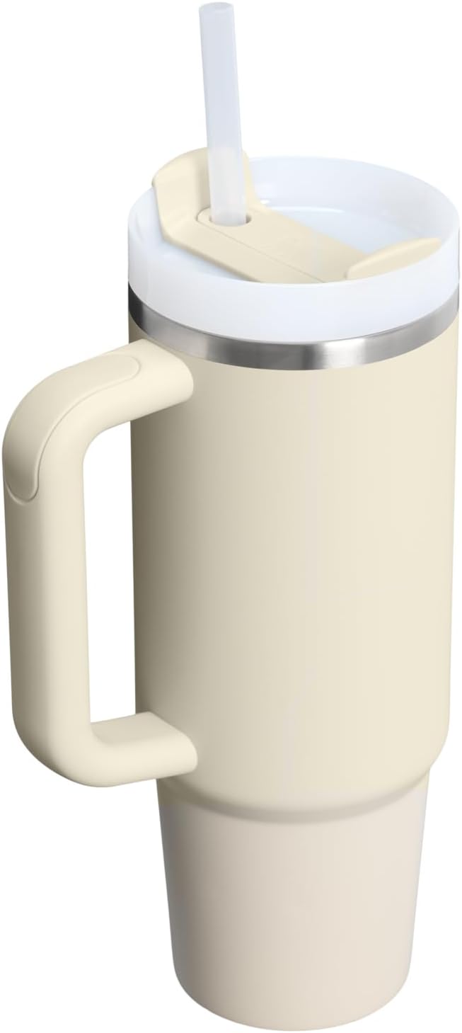 STANLEY Quencher H2.0 Flow State Tumbler, 30 oz, Toasted Almond | Handle and - Image 3