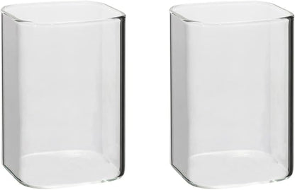 Tupalizy Square Glass Cups Tumbler Highball Drinking Glasses by Tupalizy
