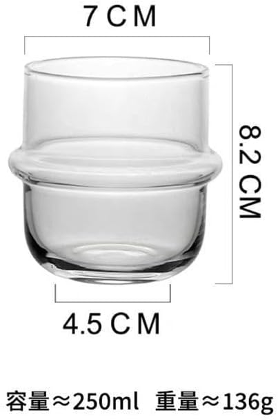 2 pcs Borosilicate Tumblers, Coffee Cup Milk Cup, Heat Resistant Hot and Cold - Image 4