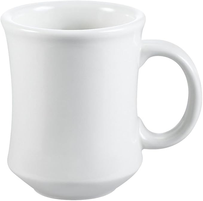 CAC China PM-7-W 7-Ounce Stoneware Round Mug, 3-1/4-Inch, American White by CACChina