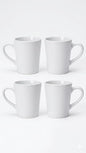 Minimalist White Ceramic Coffee Mug Set by Unknown