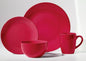 Montgomery Ward 16-Piece Round Dinnerware Set - Kitchen Essentials, Plates, Bowls, Mugs, Dishwasher and Microwave Safe, Red