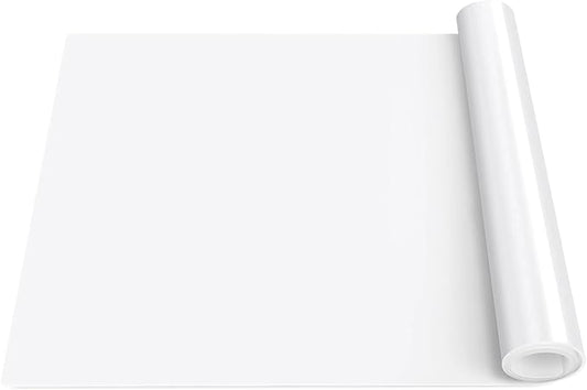 Silicone Placemats, Food-Grade Non-Slip Waterproof, Dining, Stain Resistant, Countertop Protector, Kitchen Counter Mat, Heat Resistant, Baking mat Dishwasher Safe (25.6"×17.7"-1p Thicken, Translucent)