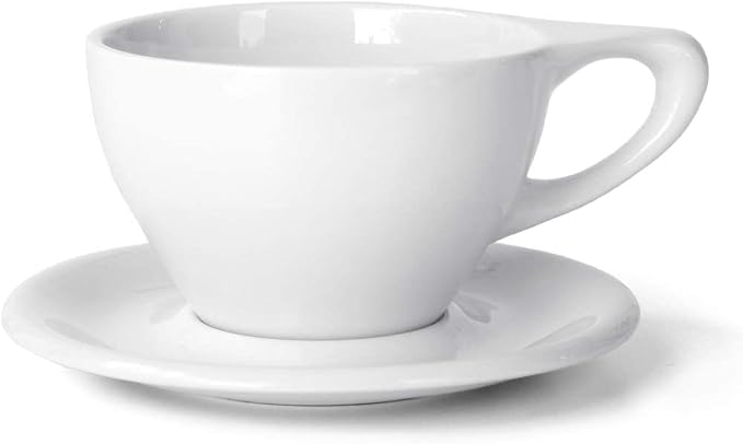 notNeutral Lino Porcelain Cup & Saucer Large Latte 12 oz by notNeutral