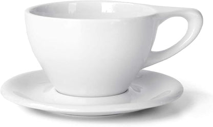 notNeutral Lino Porcelain Cup & Saucer Large Latte 12 oz by notNeutral